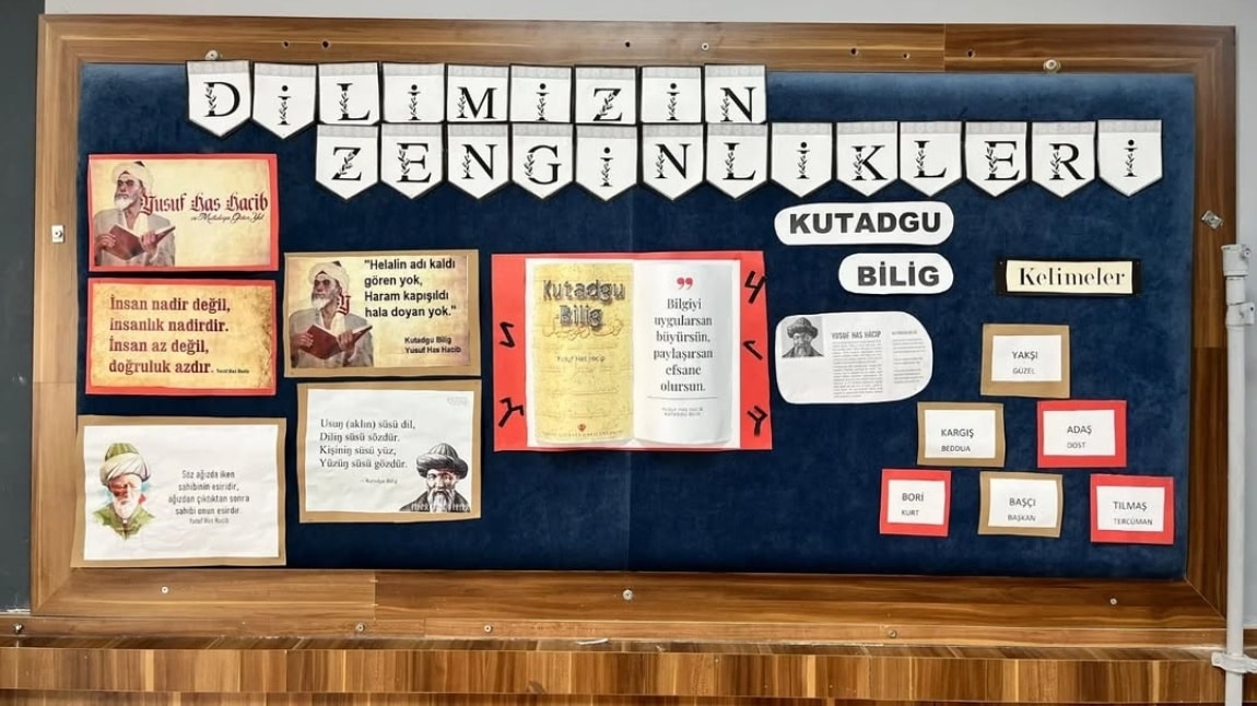 dilimizin zenginlikleri zenginlikleri kapsamında pano çalışması yapıldı